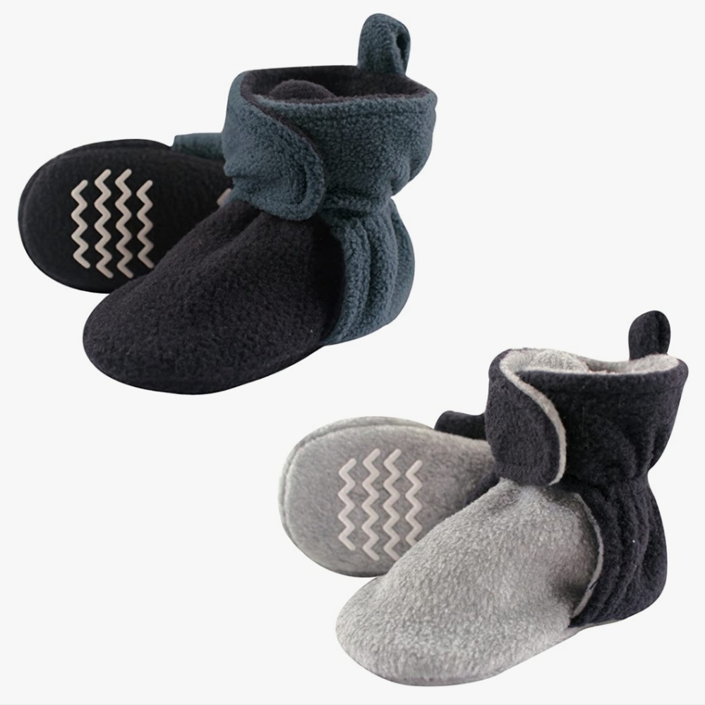 Hudson Baby fleece booties.‎ 3T. 2 pack.